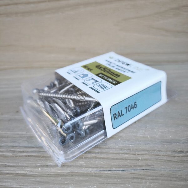Wkręty nierdzewne COLOR-MATCH 4x50mm T15 A2 Grafit RAL7046 50szt. - obrazek 4