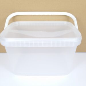 Wiaderko plastikowe z pokrywką transparent 5L