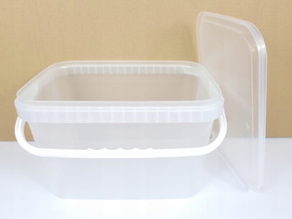 Wiaderko plastikowe z pokrywką transparent 5L - obrazek 4