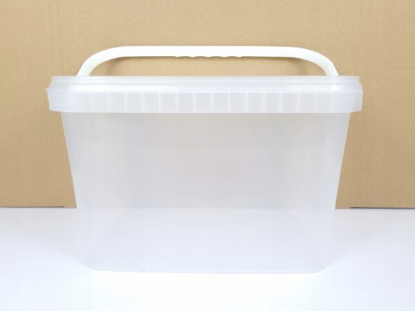 Wiaderko plastikowe z pokrywką transparent 5L - obrazek 2