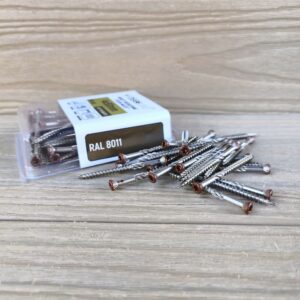 Wkręty nierdzewne COLOR-MATCH 4x50mm T15 A2 Rustykalny RAL8011 50szt.