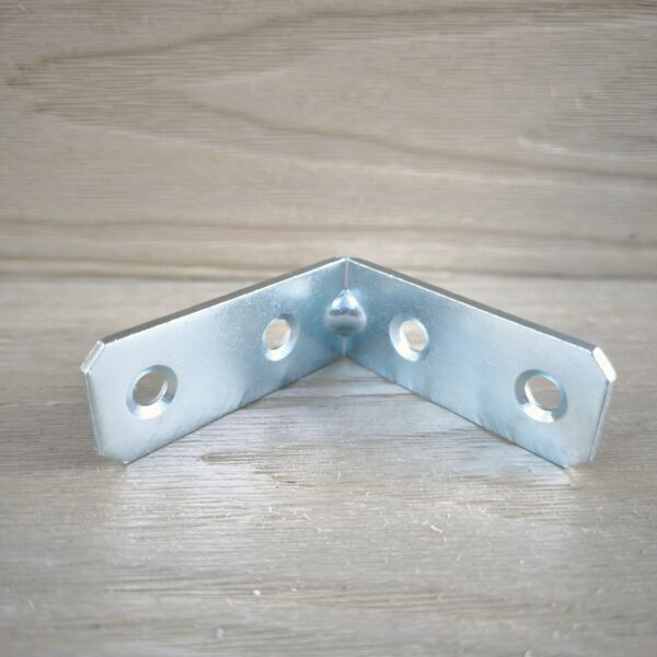 Kątownik łączeniowy wąski 50x50xH20x2mm wzmocniony ocynk galwaniczny - obrazek 3