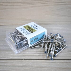 Wkręty nierdzewne COLOR-MATCH 4x50mm T15 A2 Grafit RAL7046 50szt.