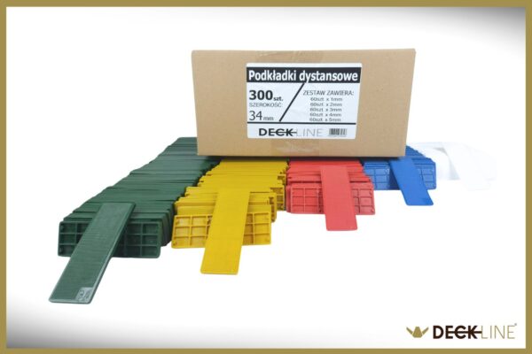 DECKLINE M34300 Podkładki montażowe dystansowe 34mm MIX 300szt. 1-5mm M34300 - obrazek 2