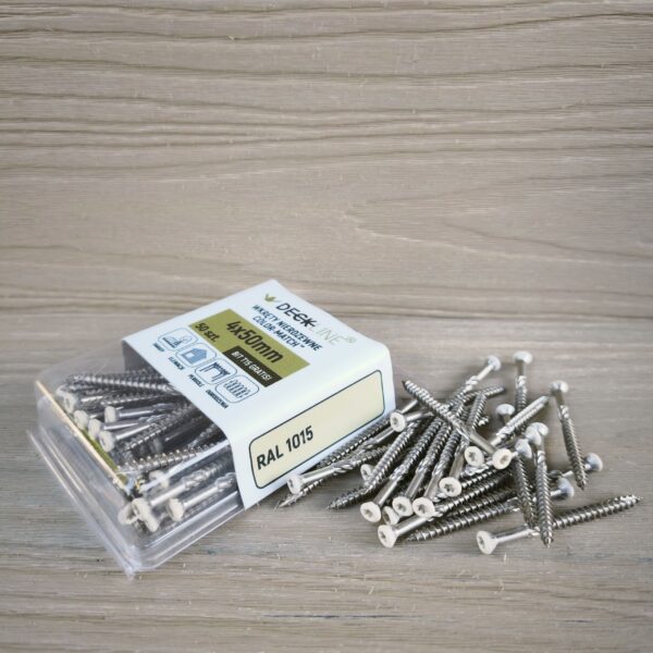 Wkręty nierdzewne COLOR-MATCH 4x50mm T15 A2 Beige RAL1015 50szt.