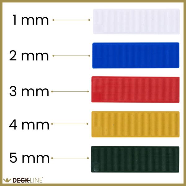 DECKLINE M34300 Podkładki montażowe dystansowe 34mm MIX 300szt. 1-5mm M34300 - obrazek 5