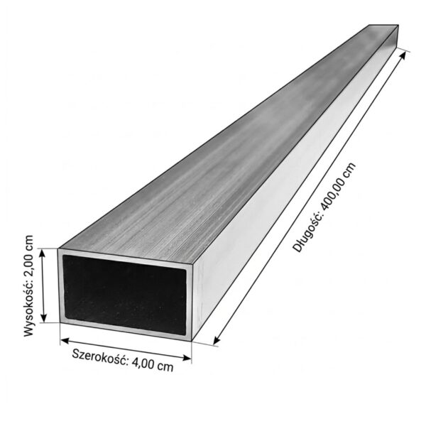 Legar aluminiowy systemowy 40x20x2mm 4mb - obrazek 2