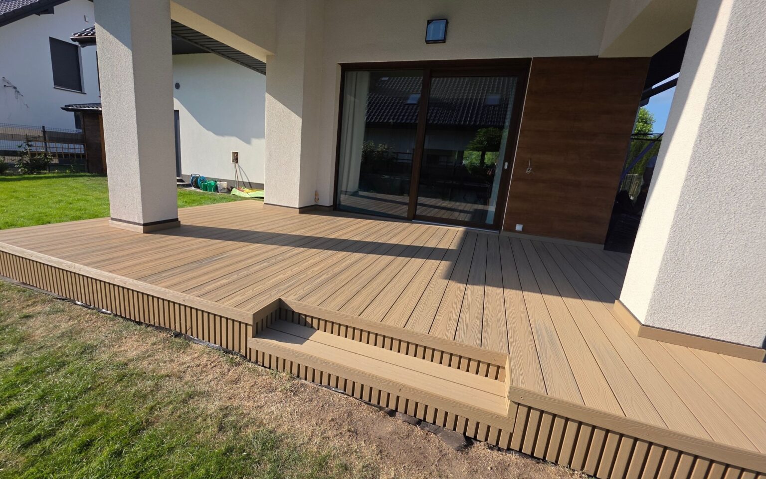 Realizacja tarasu z deski kompozytowej Nexo Beige | Jaworzno