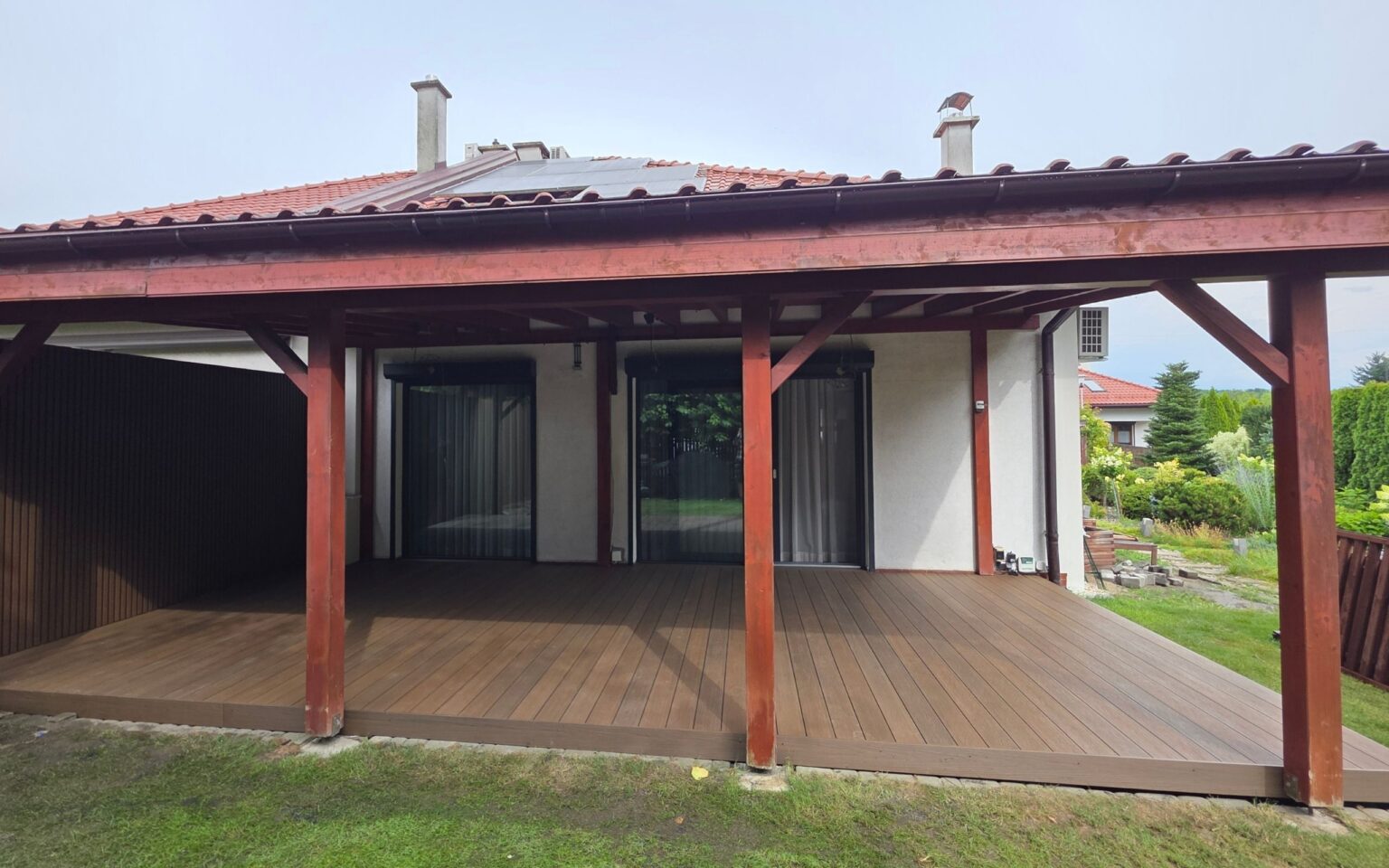 Realizacja tarasu z deski kompozytowej Nexo Rustykalny + Lamele | Gliwice