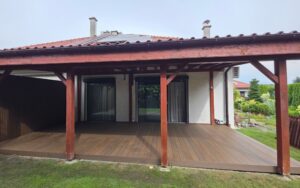 Realizacja tarasu z deski kompozytowej Nexo Rustykalny + Lamele | Gliwice