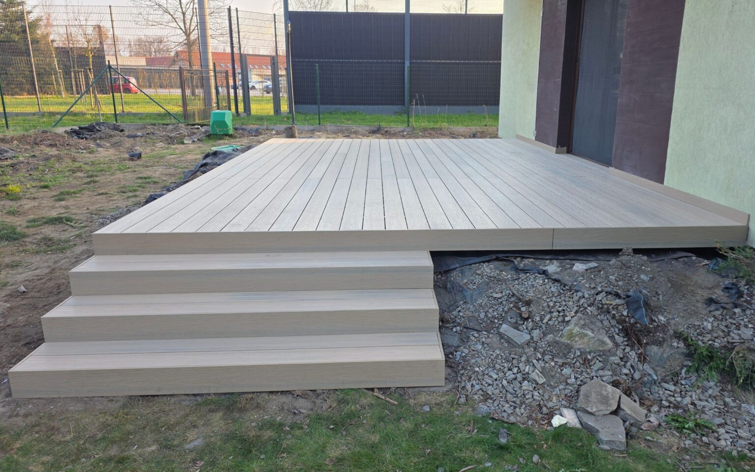 Realizacja tarasu z deski kompozytowej Nexo Beige | Oświęcim
