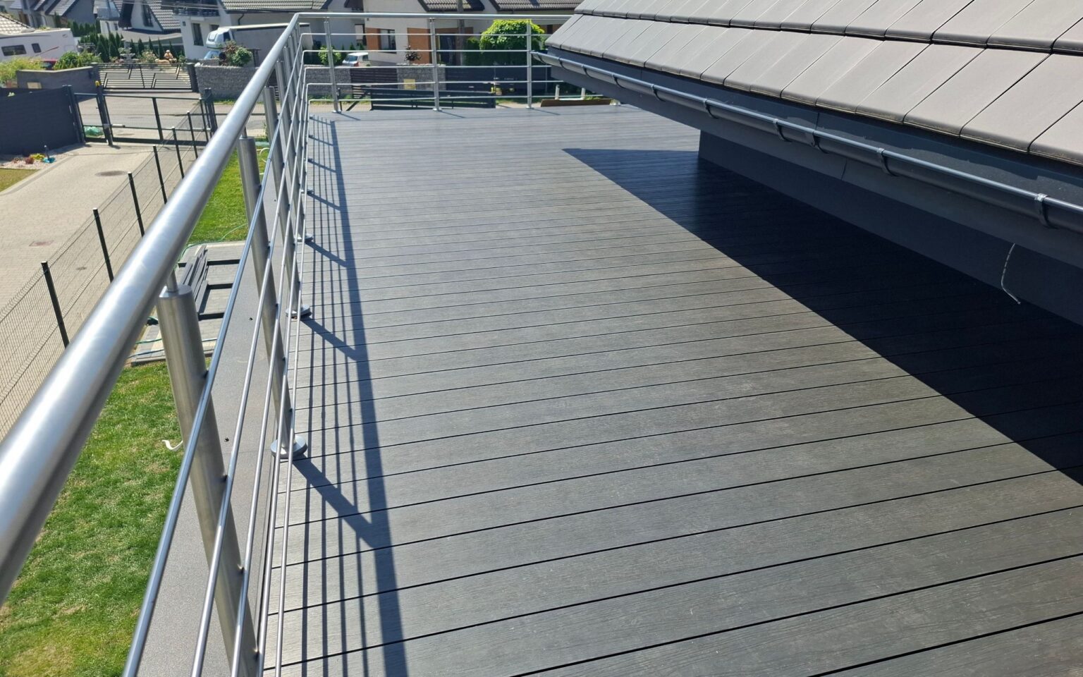 Balkon z deski kompozytowej Nexo Grafit | Kraków
