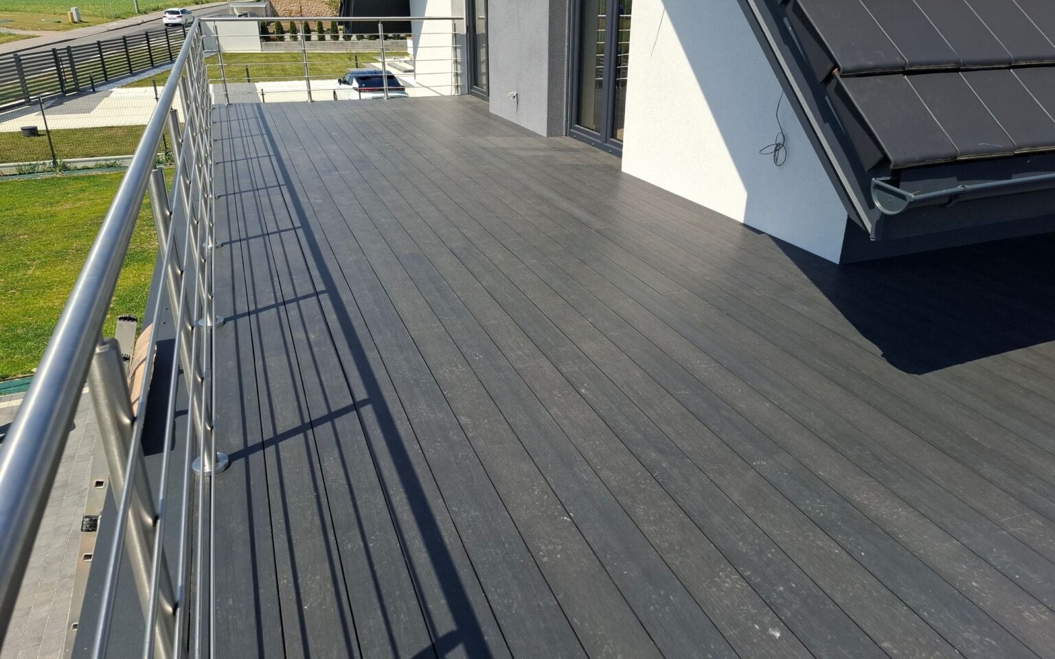 Balkon z deski kompozytowej Nexo Grafit | Kraków